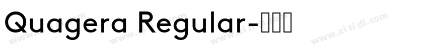 Quagera Regular字体转换